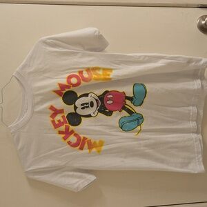 Women's Mickey Short Sleeve Graphic T-Shirt (White)